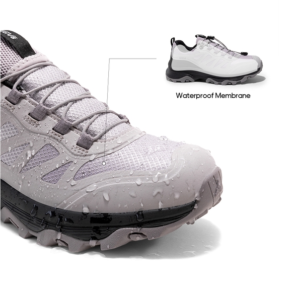 Women's Waterproof Mesh Hiking Shoes - LIGHT PURPLE - 2